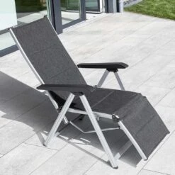Kettler Basic Plus Relaxliege Aluminium/Outdoorgewebe Silber/Anthrazit Meliert -Gartenmöbel Verkauf kettler basic plus relaxliege aluminium outdoorgewebe 1369294 10