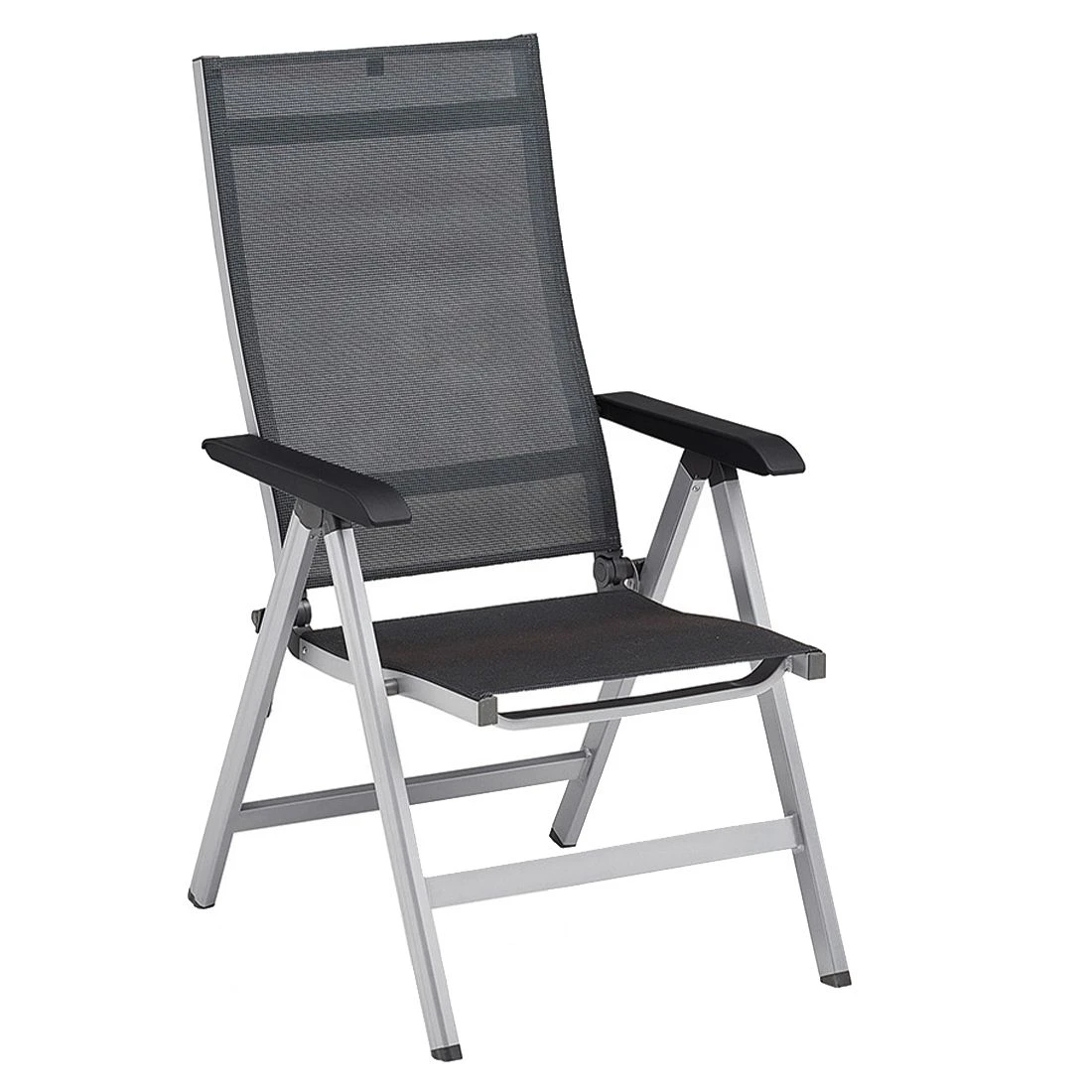 Kettler Basic+ Premium Klappsessel Aluminium/Textilene Silber/Lakritz 3 Kettler Basic+ Premium Klappsessel Aluminium/Textilene Silber/Lakritz - Image 3