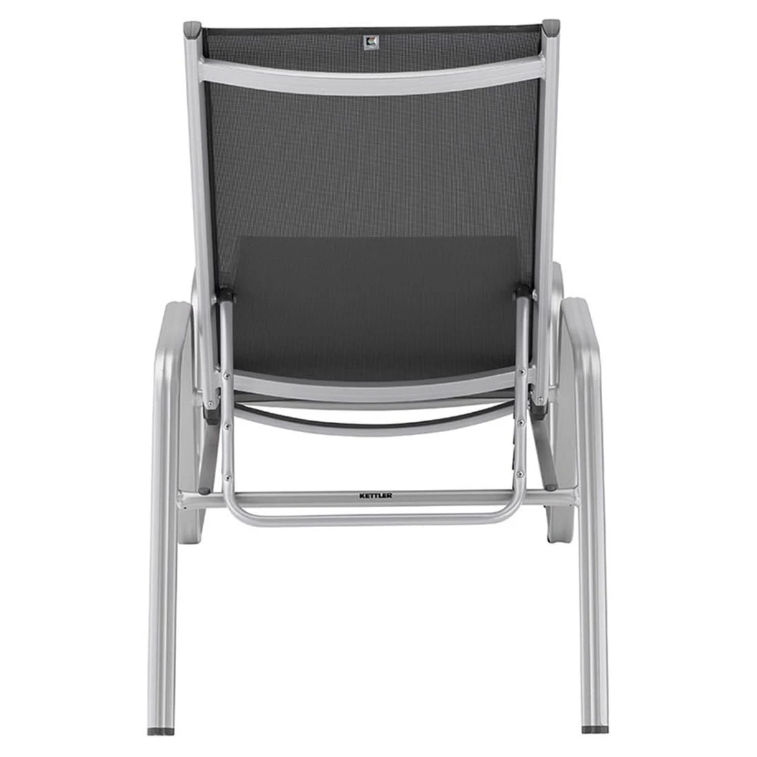 Kettler Basic Plus Stapelliege Aluminium/Textilene Silber/Anthrazit 6 Kettler Basic Plus Stapelliege Aluminium/Textilene Silber/Anthrazit - Image 6