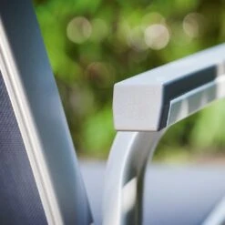 Kettler Basic Plus Stapelsessel Aluminium/Textilene Silber/Anthrazit -Gartenmöbel Verkauf kettler basicplus stapelsessel silber anthrazit 0301202 0000 11