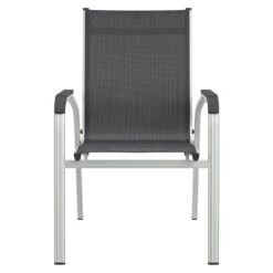 Kettler Basic Plus Stapelsessel Aluminium/Textilene Silber/Anthrazit -Gartenmöbel Verkauf kettler basicplus stapelsessel silber anthrazit 0301202 0000 4