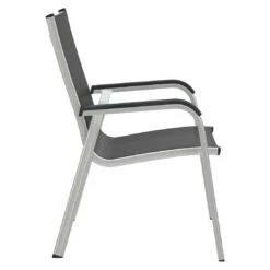 Kettler Basic Plus Stapelsessel Aluminium/Textilene Silber/Anthrazit -Gartenmöbel Verkauf kettler basicplus stapelsessel silber anthrazit 0301202 0000 5
