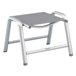 Kettler Cirrus Hocker Aluminium/Textilene Silber/Anthrazitgrau