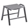 Kettler Cirrus Silver-Line Hocker Aluminium/Outdoorgewebe Anthrazit/Anthrazitgrau