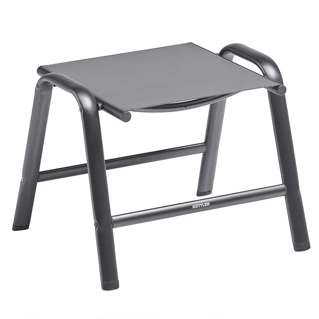 Kettler Cirrus Silver-Line Hocker Aluminium/Outdoorgewebe Anthrazit/Anthrazitgrau 1 Kettler Cirrus Silver-Line Hocker Aluminium/Outdoorgewebe Anthrazit/Anthrazitgrau