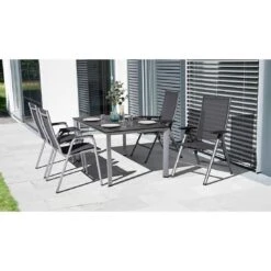 Kettler Cirrus Silver Line Stapelsessel Aluminium/Outdoorgewebe Silber/Anthrazit-Grau -Gartenmöbel Verkauf kettler cirrus silver line stapelsessel alu outdoorgewebe 1369338 5