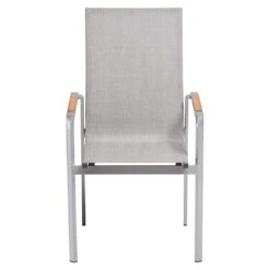 Kettler Diamond Stapelsessel Aluminium/Outdoorgewebe/Teak Silber/Hellgrau -Gartenmöbel Verkauf kettler diamond stapelsessel aluminium outdoorgewebe teak 1370053 2