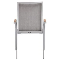 Kettler Diamond Stapelsessel Aluminium/Outdoorgewebe/Teak Silber/Hellgrau -Gartenmöbel Verkauf kettler diamond stapelsessel aluminium outdoorgewebe teak 1370053 4