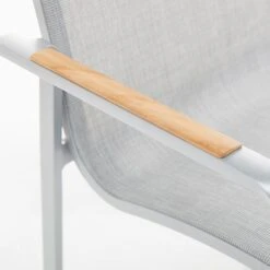 Kettler Diamond Stapelsessel Aluminium/Outdoorgewebe/Teak Silber/Hellgrau -Gartenmöbel Verkauf kettler diamond stapelsessel aluminium outdoorgewebe teak 1370053 6