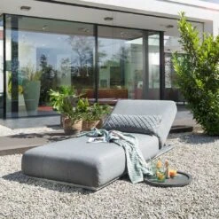 Kettler Ego Gartenliege 213x90x33cm Sunbrella Silber/Grau Meliert -Gartenmöbel Verkauf kettler ego gartenliege 213x90x33cm sunbrella silber grau meliert 1085032 2