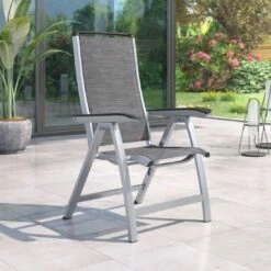 Kettler Forma II Klappsessel Aluminium/Textilene Silber/Graphit -Gartenmöbel Verkauf kettler hks forma ii multipositionssessel aluminium textilen silber graphit 2