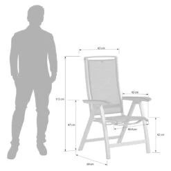 Kettler Forma II Klappsessel Aluminium/Textilene Silber/Graphit -Gartenmöbel Verkauf kettler hks forma ii multipositionssessel aluminium textilen silber graphit 3