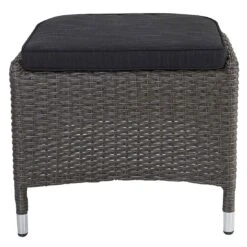 LC Garden Barcelona Fußauflage Aluminium/Geflecht Grau Mix/Schwarz -Gartenmöbel Verkauf l c wholesaler barcelona hocker geflecht grey mix 997010 4