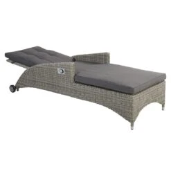 LC Garden Bilbao Gartenliege Geflecht Inkl. Kissen Grau -Gartenmöbel Verkauf l c wholesaler bilbao rollliege alu geflecht inkl kissen stone grey 1093260 3