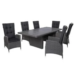 LC Garden Barcelona Gartensessel Aluminium/Geflecht Grau-Mix -Gartenmöbel Verkauf lc garden barcelona diningsessel aluminium geflecht 1432214 8