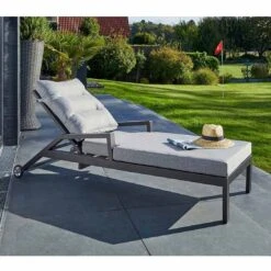 LC Garden Bondino II Gartenliege Aluminium/Polyester Anthrazit/Grau -Gartenmöbel Verkauf lc garden bondino ii gartenliege aluminium polster anthrazit grau 1248151 3