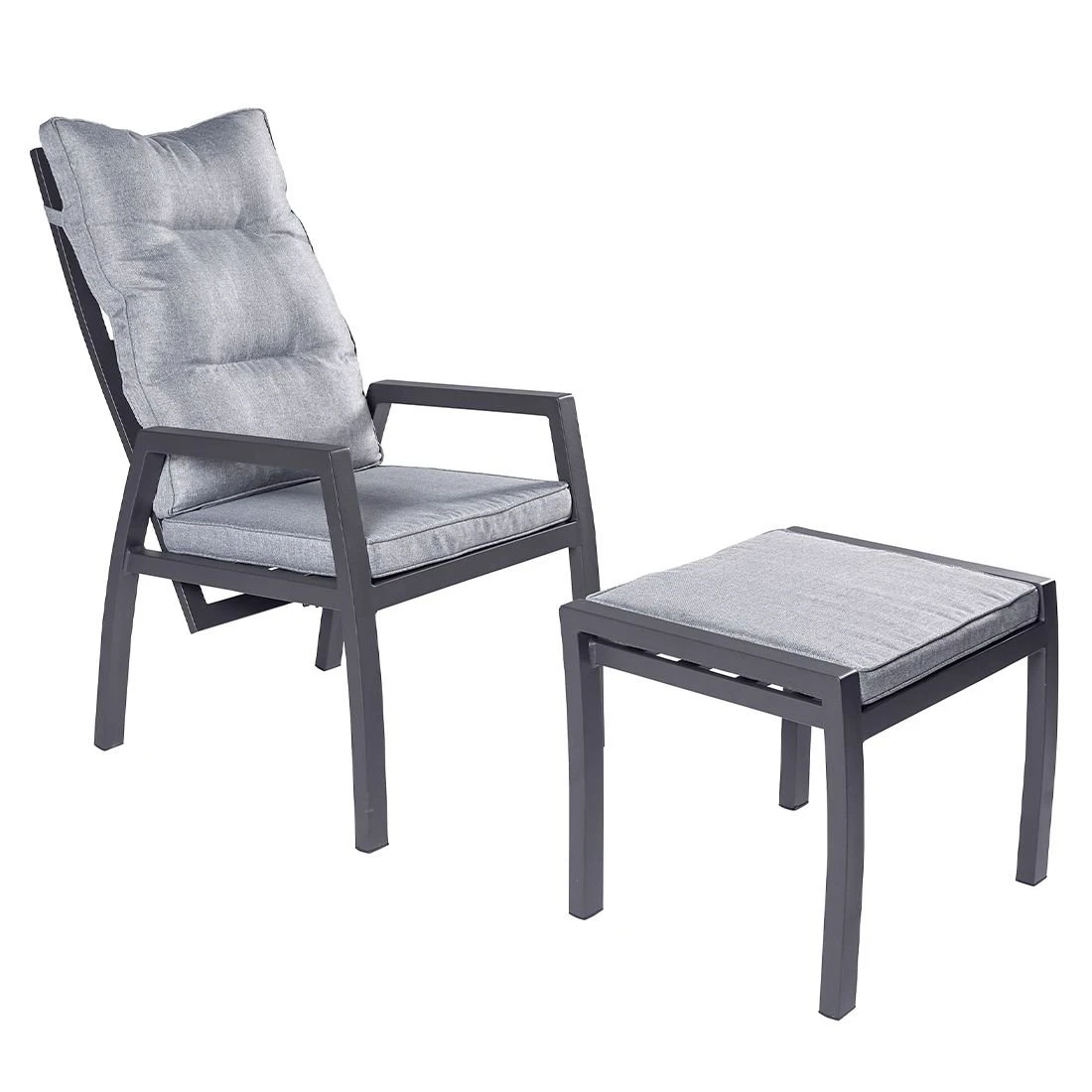 LC Garden Bondino II Gartenhocker Aluminium/Polster Anthrazit/Grau 4 LC Garden Bondino II Gartenhocker Aluminium/Polster Anthrazit/Grau - Image 4