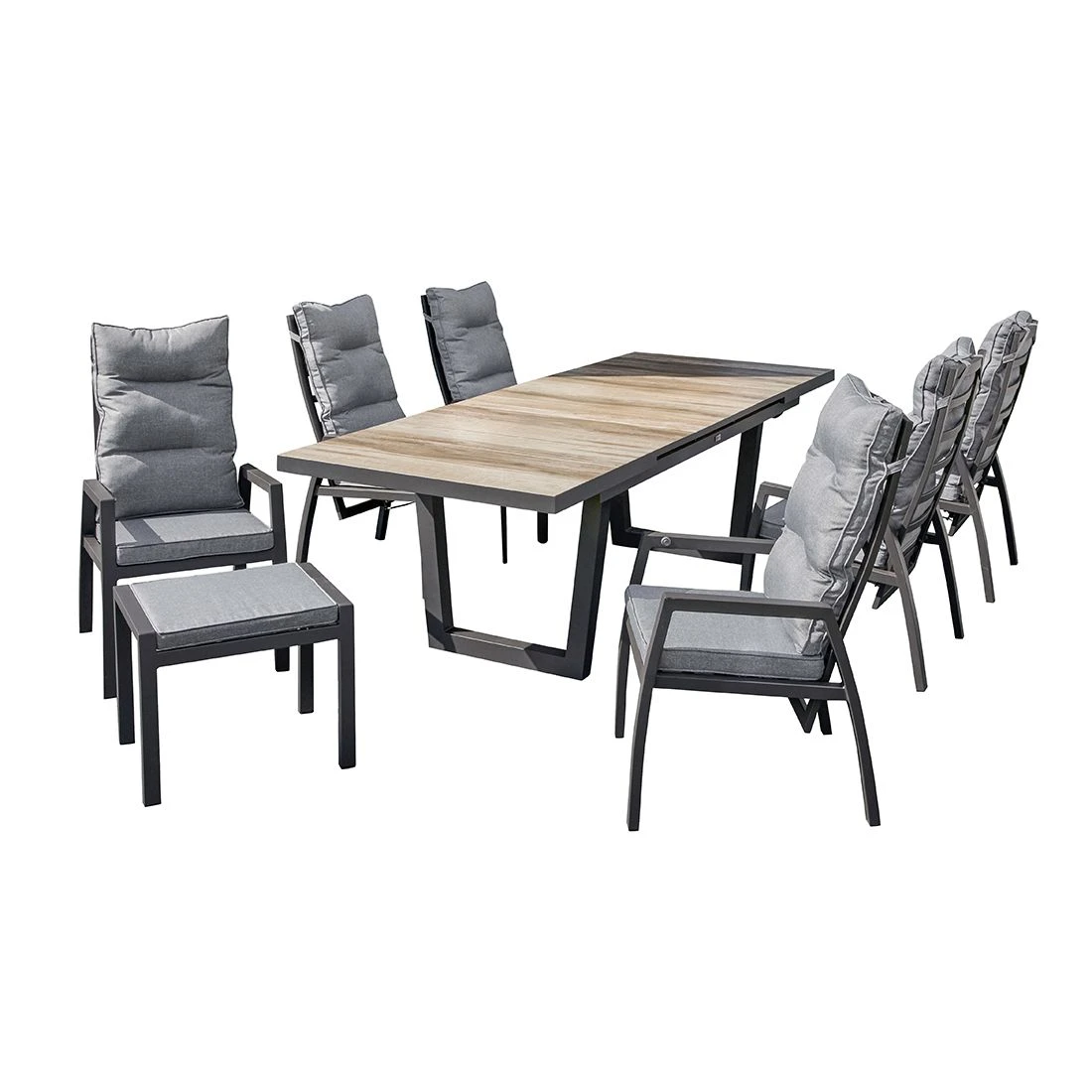 LC Garden Bondino II Gartenhocker Aluminium/Polster Anthrazit/Grau 5 LC Garden Bondino II Gartenhocker Aluminium/Polster Anthrazit/Grau - Image 5