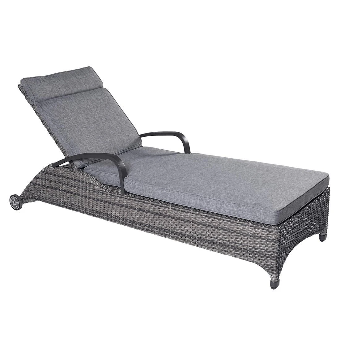 LC Garden Komido Gartenliege Aluminium/Geflecht Anthrazit/Omega Grau 1 LC Garden Komido Gartenliege Aluminium/Geflecht Anthrazit/Omega Grau