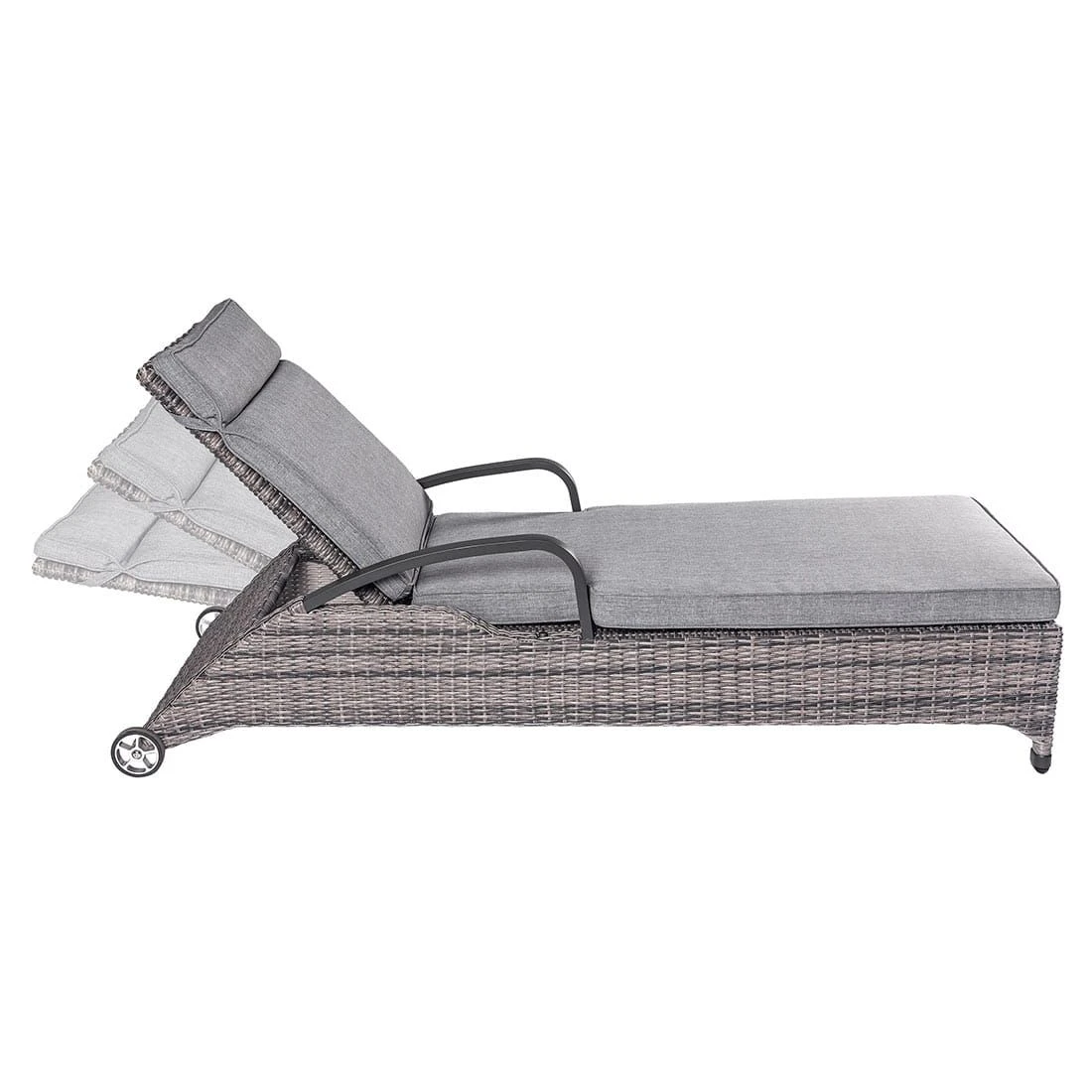 LC Garden Komido Gartenliege Aluminium/Geflecht Anthrazit/Omega Grau 3 LC Garden Komido Gartenliege Aluminium/Geflecht Anthrazit/Omega Grau - Image 3