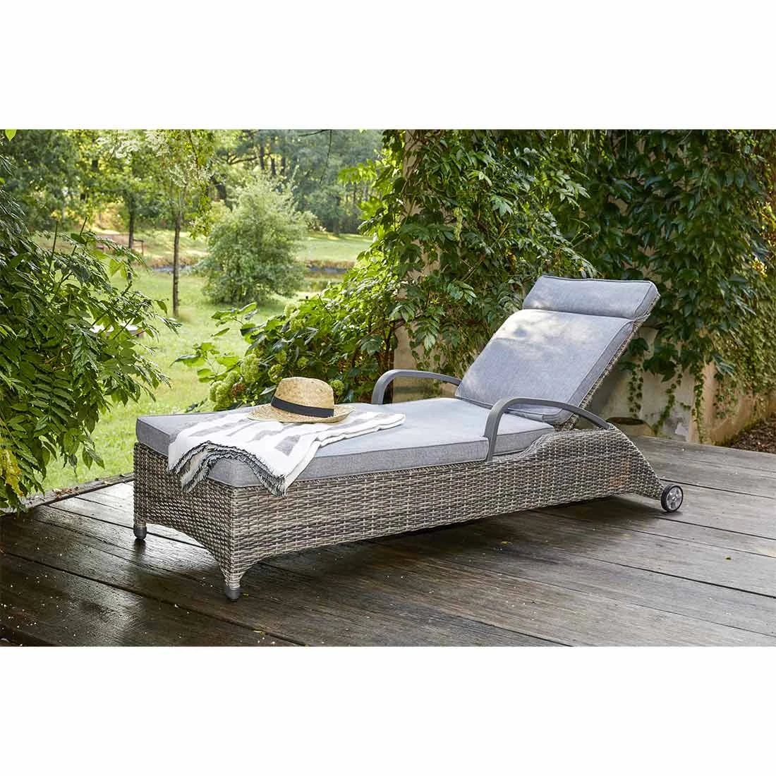 LC Garden Komido Gartenliege Aluminium/Geflecht Anthrazit/Omega Grau 5 LC Garden Komido Gartenliege Aluminium/Geflecht Anthrazit/Omega Grau - Image 5