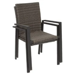 LC Garden Komido Stapelsessel Aluminium/Geflecht Anthrazit/Omega Braun -Gartenmöbel Verkauf lc garden komido stapelstuhl 1345281 5