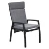 LC Garden Sondrino Gartenstuhl Aluminium/Textilene Schwarz Matt/Grau