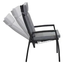 LC Garden Sondrino Gartenstuhl Aluminium/Textilene Schwarz Matt/Grau -Gartenmöbel Verkauf lc garden sondrino gartenstuhl aluminium textilene 1433028 6