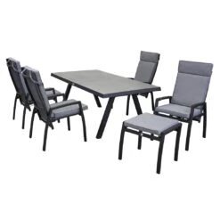 LC Garden Sondrino Gartenstuhl Aluminium/Textilene Schwarz Matt/Grau -Gartenmöbel Verkauf lc garden sondrino gartenstuhl aluminium textilene 1433028 7