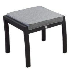 LC Garden Sondrino Gartenhocker Aluminium/Polyester Schwarz Matt/Grau