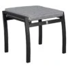 LC Garden Sondrino Gartenhocker Mit Kissen Aluminium/Polyester Schwarz/Grau