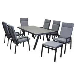 LC Garden Sondrino Gartenhocker Mit Kissen Aluminium/Polyester Schwarz/Grau 7 LC Garden Sondrino Gartenhocker Mit Kissen Aluminium/Polyester Schwarz/Grau -Gartenmöbel Verkauf lc garden sondrino hocker mit kissen aluminium polyester 1433039 4