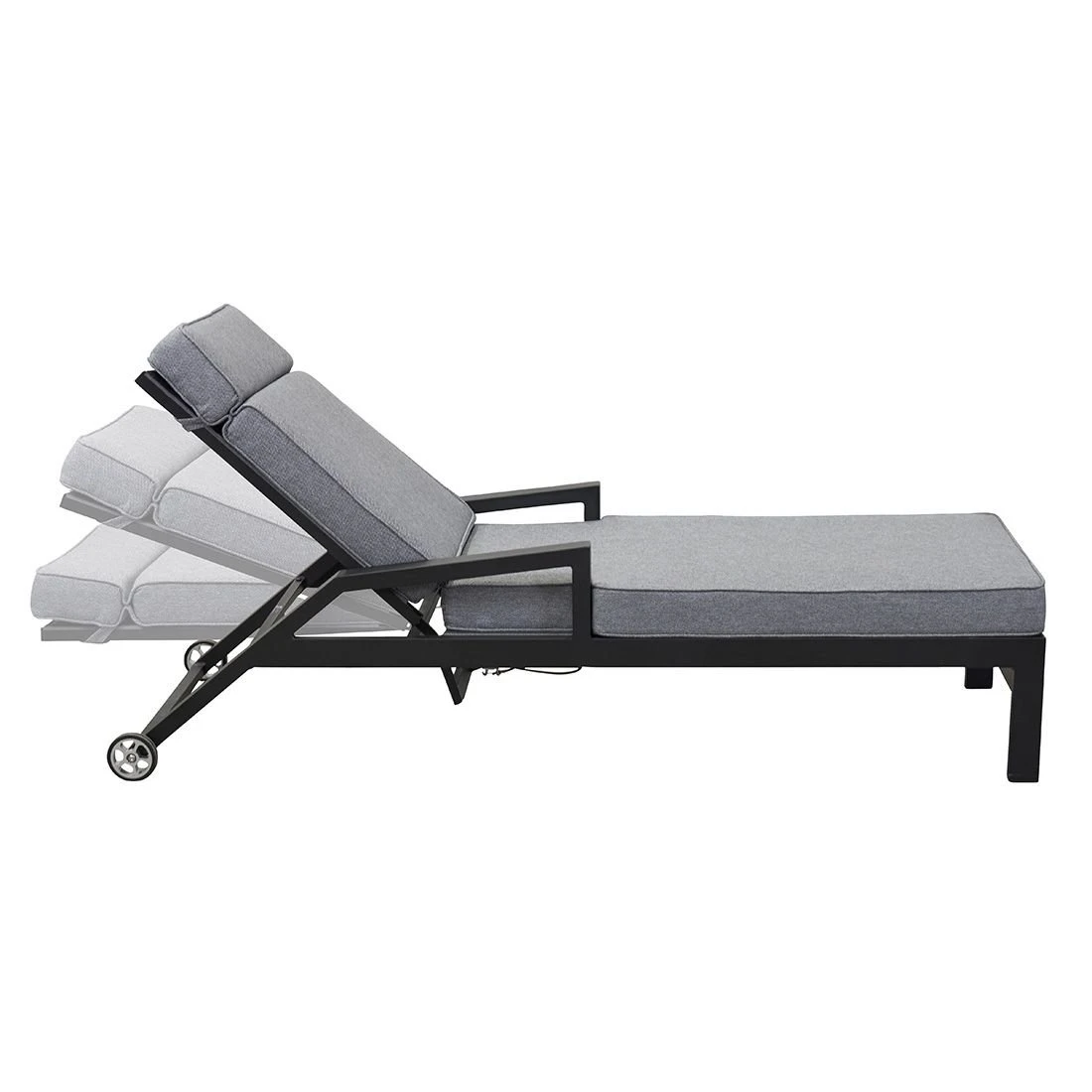 LC Garden Sondrino Gartenliege Aluminium/Textilene Schwarz-Matt/Silber 8 LC Garden Sondrino Gartenliege Aluminium/Textilene Schwarz-Matt/Silber - Image 8