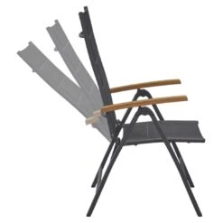 LC Garden Unicamo Klappsessel Aluminium/Textilene Anthrazit/Natur -Gartenmöbel Verkauf lc garden unicamo klappstuhl aluminium textilene teak 1433292 4