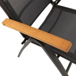 LC Garden Unicamo Klappsessel Aluminium/Textilene Anthrazit/Natur -Gartenmöbel Verkauf lc garden unicamo klappstuhl aluminium textilene teak 1433292 7