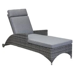 LC Garden Vivera Gartenliege Aluminium/Geflecht Anthrazit/Omega-Anthrazit