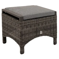 LC Garden Vivera Gartenhocker Aluminium/Geflecht Anthrazit/Omega-Anthrazit