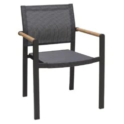 LifestyleGarden Amber Stapelsessel Aluminium/Textilene Magnesium Grau/Grau Meliert