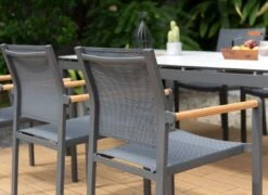 LifestyleGarden Amber Stapelsessel Aluminium/Textilene Magnesium Grau/Grau Meliert -Gartenmöbel Verkauf lifestylegarden amber stapelsessel aluminium textilene 1440717 4