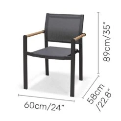 LifestyleGarden Amber Stapelsessel Aluminium/Textilene Magnesium Grau/Grau Meliert -Gartenmöbel Verkauf lifestylegarden amber stapelsessel aluminium textilene 1440717 6