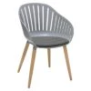 LifestyleGarden Cannes Gartensessel Eukalyptus/Kunststoff Eukalyptus/Grau