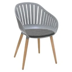 LifestyleGarden Cannes Gartensessel Eukalyptus/Kunststoff Eukalyptus/Grau