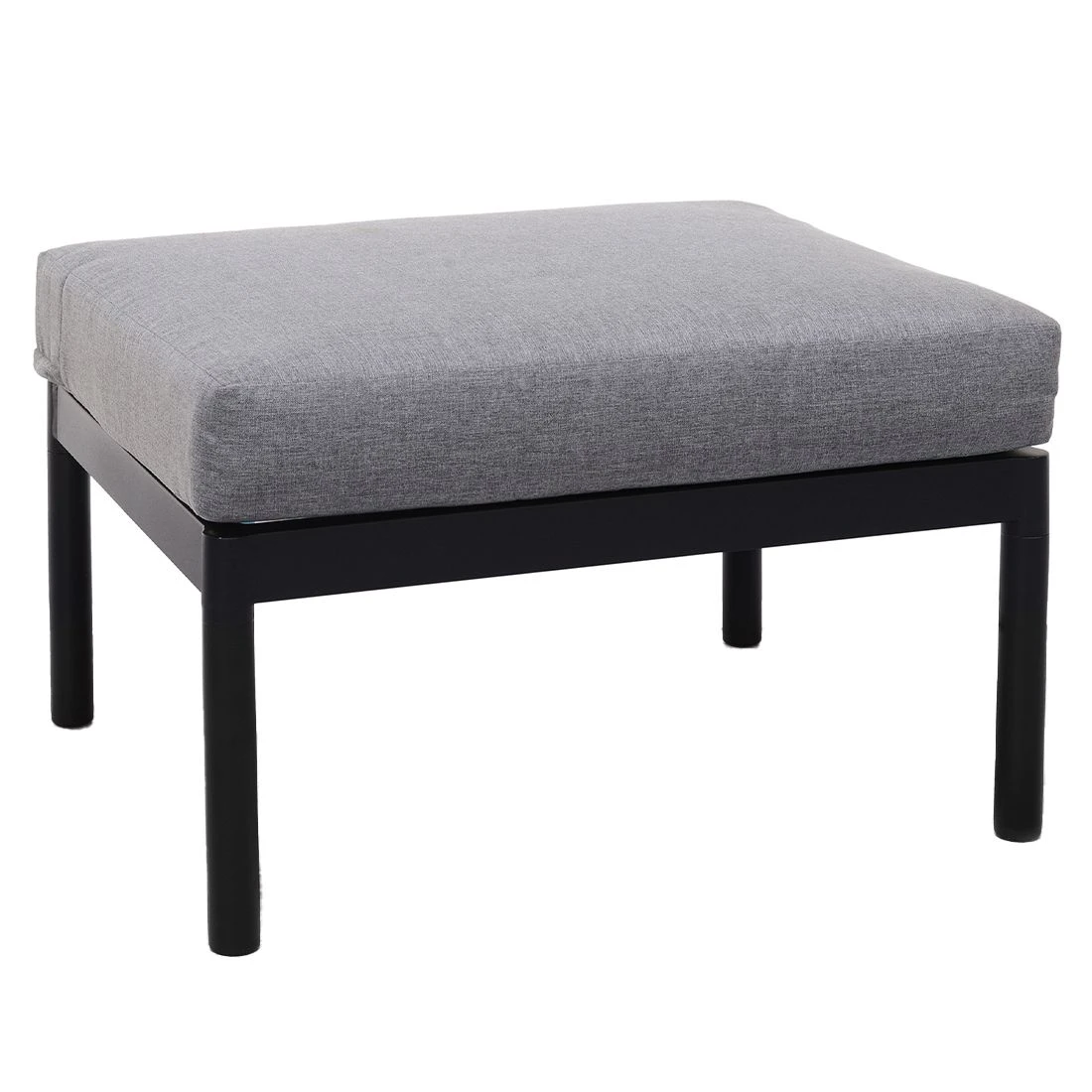 LifestyleGarden Femalcony Hocker Aluminium Inkl. Kissen Schwarz Matt/Dunkelgrau 1 LifestyleGarden Femalcony Hocker Aluminium Inkl. Kissen Schwarz Matt/Dunkelgrau