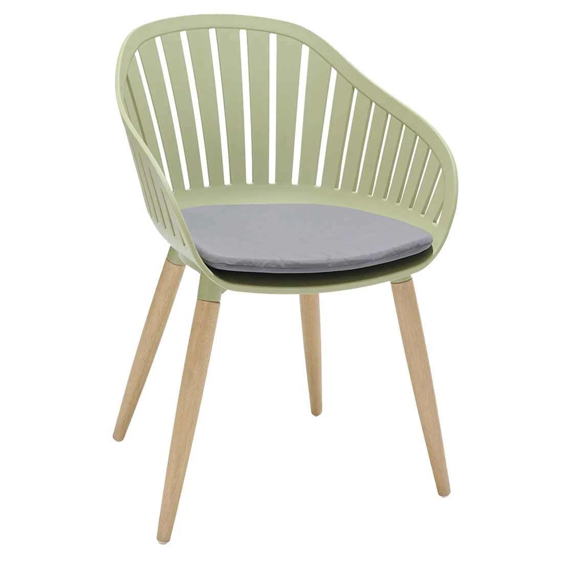 LifestyleGarden Nassau Gartensessel Eukalyptus/Kunststoff Inkl. Sitzkissen Teaklook/Salbeigrün 1 LifestyleGarden Nassau Gartensessel Eukalyptus/Kunststoff Inkl. Sitzkissen Teaklook/Salbeigrün