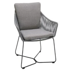 LifestyleGarden Opal Gartensessel Stahl/Rope Graphit/Roasted Sesame