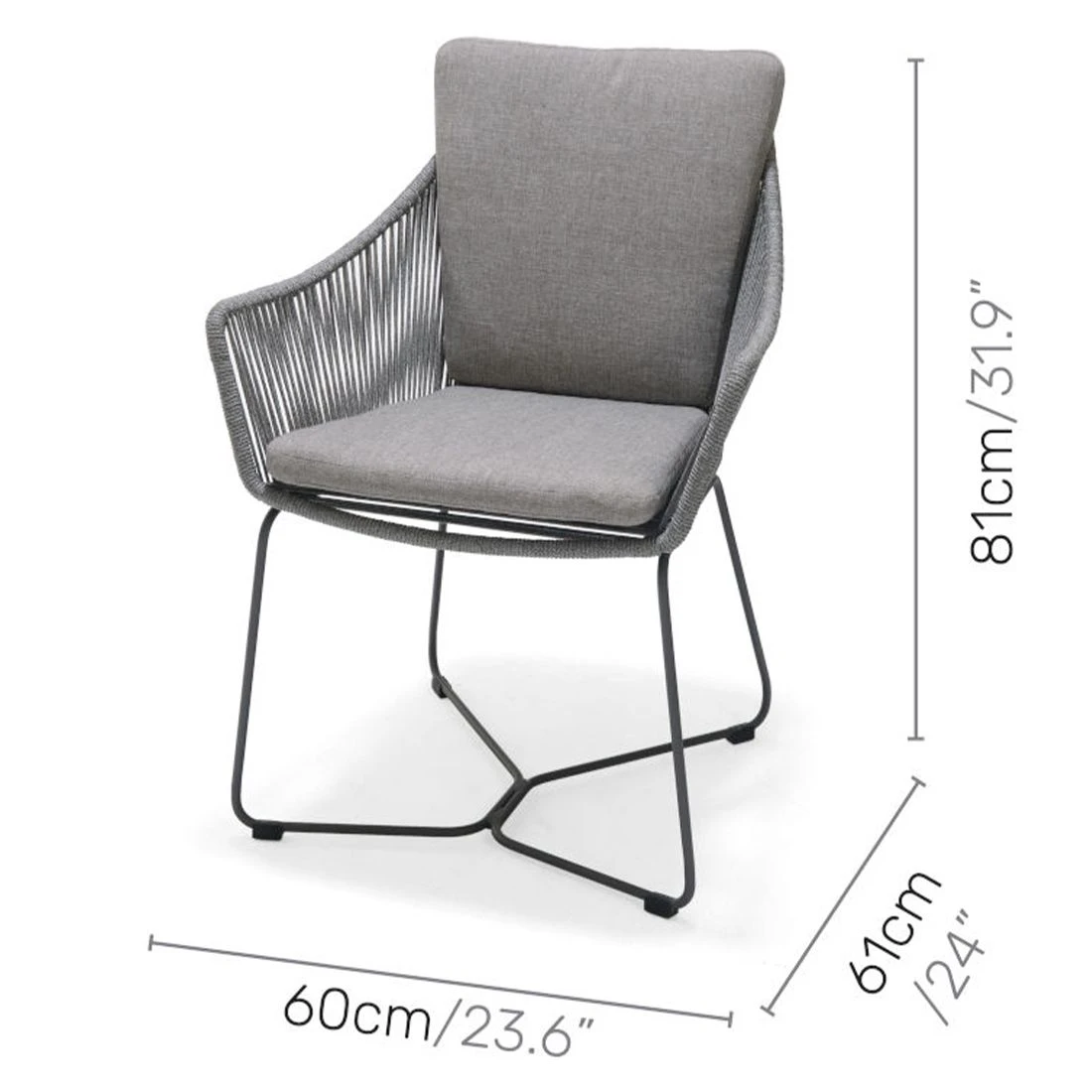 LifestyleGarden Opal Gartensessel Stahl/Rope Graphit/Roasted Sesame 8 LifestyleGarden Opal Gartensessel Stahl/Rope Graphit/Roasted Sesame - Image 8