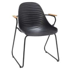 LifestyleGarden Stream Gartensessel Aluminium/Kunststoff Schwarz Grau/Schwarz