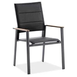 Niehoff Revent Stapelsessel Aluminium/Textilene Anthrazit/Schwarz