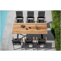 Niehoff Revent Stapelsessel Aluminium/Textilene Anthrazit/Schwarz -Gartenmöbel Verkauf niehoff revent stapelsessel aluminium textilene 1377764 3