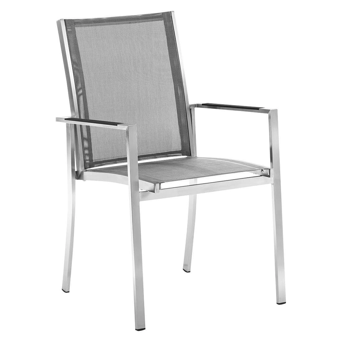 Niehoff Tina Stapelsessel Edelstahl/Textilene Silber 1 Niehoff Tina Stapelsessel Edelstahl/Textilene Silber